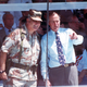 General Norman Schwarzkopf and President Bush watch the National Victory Parade in Washington on June 8, 1991